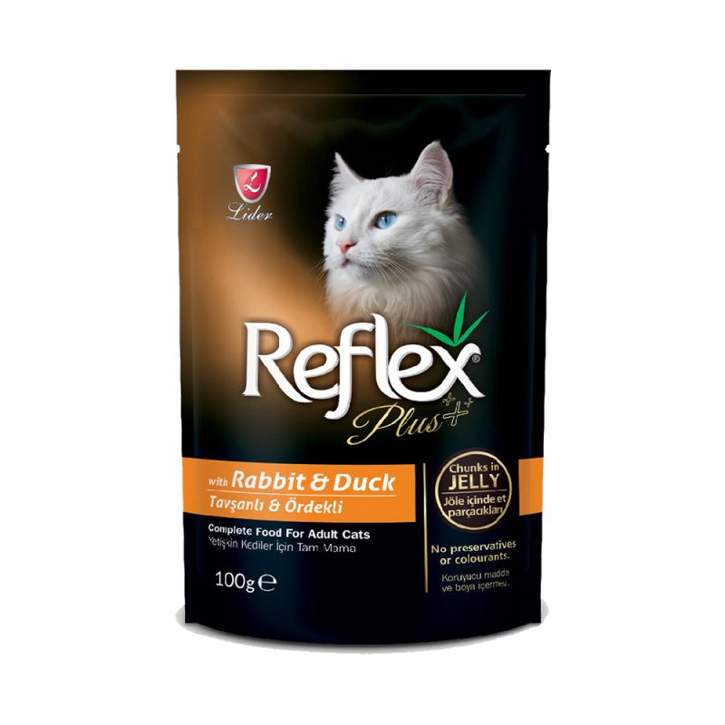 پوچ گربه رفلکس طعم خرگوش و اردک Reflex Plus